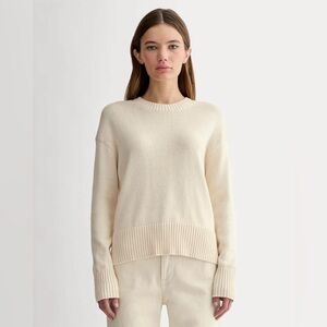 New Everlane THE BOXY SWEATER IN EVERYDAY COTTON Canvas Size Small